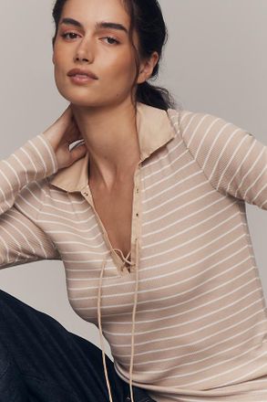Maeve Tie-Front Long-Sleeve Top