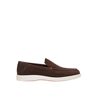 Santoni Loafers, male, Brown, Size: 11 US Suede Leather Loafers Casual Slipon