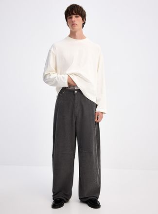 Djab Mens Corduroy baggy pant Barrel fit Imported from Seoul