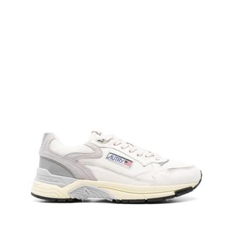 Autry Wit/Grijs Veterschoenen - Heren - Sneakers - Wit - 46 EU - Leer - Schoenen