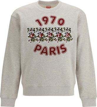Kenzo Light Grey Graphic Sweatshirt