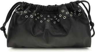 Pierre Hardy Black Calf Leather Bos Taurus Clutch Womens Bag