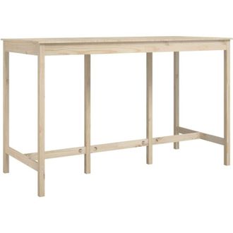 vidaXL Mesa Alta De Bar De Madera Maciza De Pino 180x80x110 Cm Vidaxl