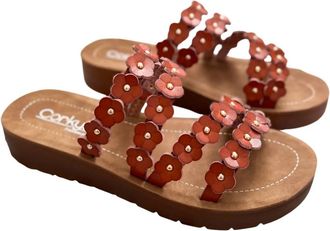 Corkys Footwear Womens Garden Party Slide Sandals In Cognac