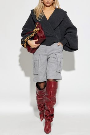 Balmain Cargo Shorts, Womens, Grey