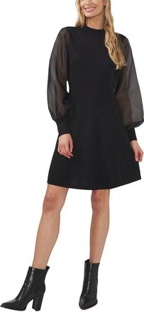 CeCe by Cynthia Steffe Organza Sleeve Sweaterdress