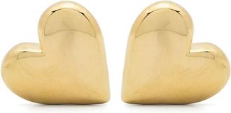 Federica Tosi Goudkleurige Hart Bedel Clip-On Oorbellen - Dames - Oorbellen - Geel - ONE Size - Accessoires