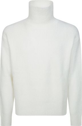 Paolo Pecora Ribbed Knit High Turtleneck Sweater