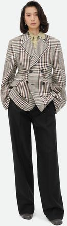 Bottega Veneta Giacca A Quadri In Cotone Strutturato - Bottega Veneta