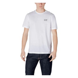 Emporio Armani Stijlvol bedrukt T-shirt voor de zomer - Heren - T-shirts - Wit - 2XL - Katoen - Tops