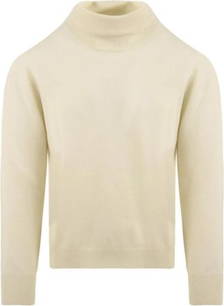 Malo Kasjmier Trui met Col - Heren - Cashmere truien - Beige - XL - Kasjmier - Truien & Vesten