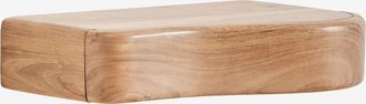 Sklum Pack De 2 Mesitas De Noche Flotantes 40x25 Cm Con Almacenaje En Madera De Acacia Nireimi Sklum