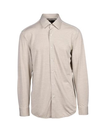 BOSS Beige Slim-Fit Technical Shirt