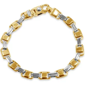 Pompeii3 Mens Designer Link 14k Gold (32gram) or Platinum (52gram) 3.5-8mm Bracelet 8.5