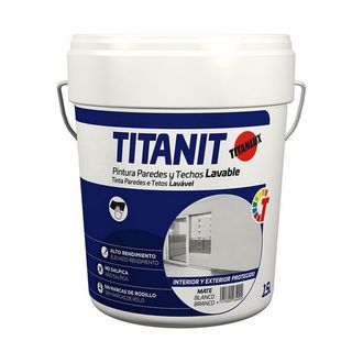 Titan Pintura Plastica Mate It 15 L Blanco - 29190015/5806112