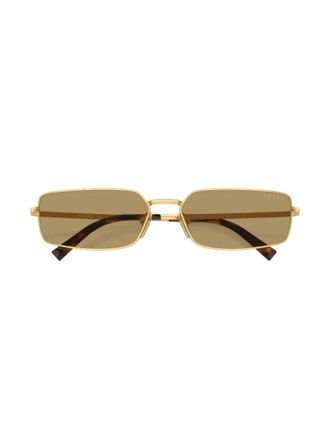 Prada SPRA605AK70G Rectangular Metal Sunglasses - Gold