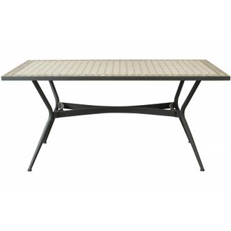 Milani Home Milani Home - anxo - tavolo con piano rettangolare e mosaico beige e antracite