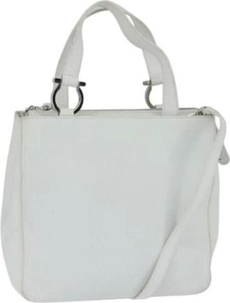 Ferragamo Pre-owned Handbags, female, White, Size: ONE SIZE Pre-owned Handbag