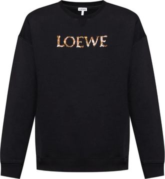 Loewe Felpa con logo ricamato - Nero