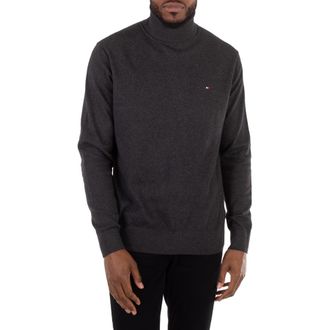 Tommy Hilfiger Flag-Embroidered Roll Neck Jumper, Size Large