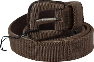 Costume National Leather Logo Buckle Waist Mens Belt