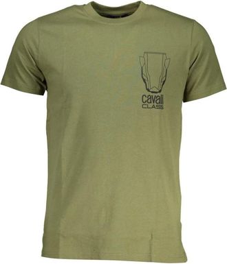Cavalli Verde Cotton T-Shirt - Heren - T-shirts - Groen - 2XL - Tops