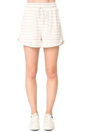 Gibsonlook Tatum Drawstring Shorts in Oatmeal Stripe at Nordstrom Rack, Size Xx-Small