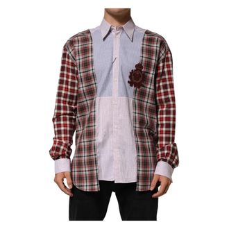 Dolce & Gabbana Casual Shirt - Heren - Casual Overhemden - Veelkleurig - 5XL - Katoen - Overhemden