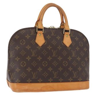 Louis Vuitton Alma Handbag Monogram Canvas Brown Canvas Handbag (Pre-Owned)