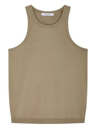 Max Mara Arnes sleeveless top - women - Cotton - L - Neutrals