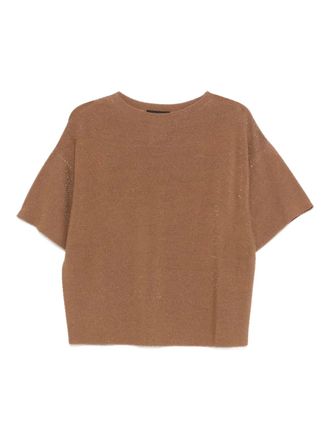 Fabiana Filippi round-neck T-shirt - Bruin