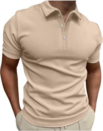 Generic Tshirts Men UK Sale Polos for Men Short Sleeve Golf Shirts Classic Button Basic Solid Color Mens t-Shirts Tees Golf Stylish Tops Casual Lightweight Sh