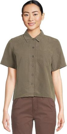 Royal Robbins Desert Pucker Short Sleeve Womens Clothing Everglade : MD, Modal/Polyester