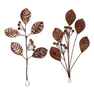 Tag Handcrafted Metal Leaves and Berries Decorative Sculptures in Multicolored at Nordstrom