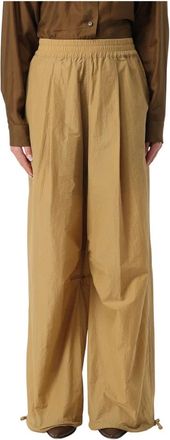 Philosophy di Lorenzo Serafini Wijde broek - Dames - Wijde Broeken - Beige - M - Nylon - Broeken