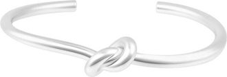 Adornia Adornia Silver Plated Knot Cuff Bracelet