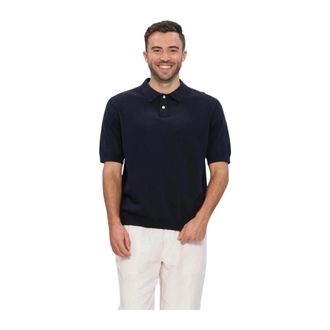 For&eacute;t Tops, Heren, Blauw, S, Katoen, Sea Cotton Linen SS Polo
