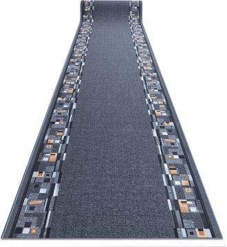 RugsX Rugsx - Alfombra De Pasillo Con Refuerzo De Goma Bombay Gris 100cm Grey 100x1300 Cm