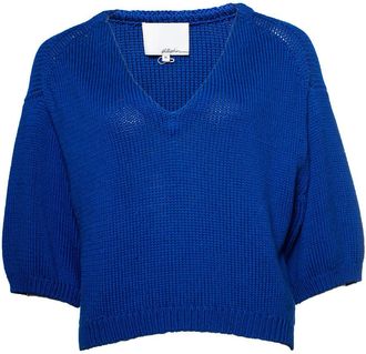 3.1 Phillip Lim Philip Limm, knitted blue top