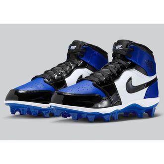 Nike Air Jordan 1 Mid TD FJ6805-401 Mens Royal White Football Cleats RHS9149