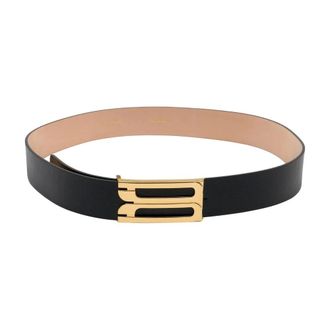 Victoria Beckham Belts, female, Black, Size: 80 CM Jumbo Frame Belt