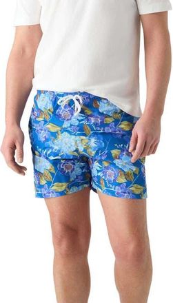 Robert Talbott Connery Drawstring Swim Trunk in Blue at Nordstrom, Size Xx-Large