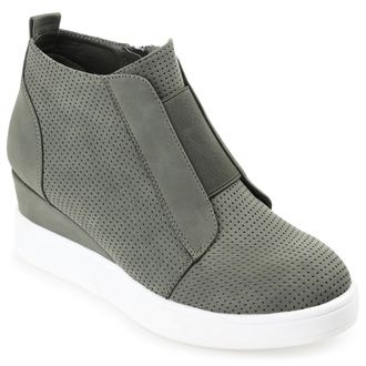 Journee Collection Women & apos;s Clara Medium and Wide Width Wedge Sneakers
