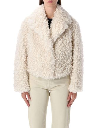 Stand Studio Samara Curly Faux Fur Jacket