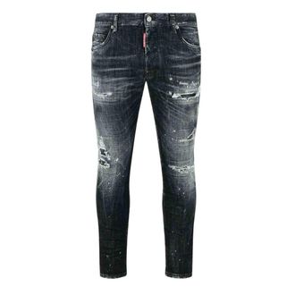Dsquared2 Mens Black Rocky Mountains Wash Skater Jeans - Grey