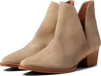 Free People Womens Charm Double V Ankle Boot In Camel Suede