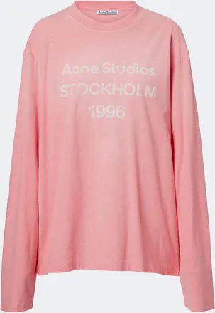 Acne Studios Logo cotton and hemp jersey T-shirt