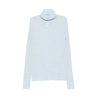 Fabiana Filippi Jersey Turtleneck - Dames - Coltruien - Blauw - L - Truien & Vesten