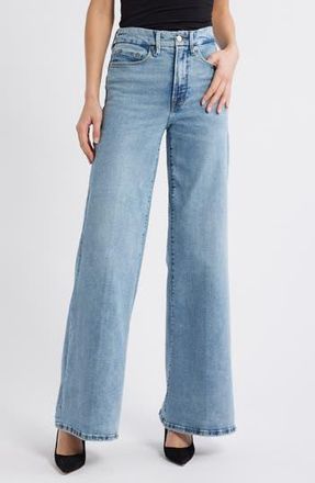 Good American Good Waist High Waist Palazzo Jeans in Indigo746 at Nordstrom Rack, Size 2