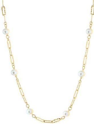 Effy 7-8mm Pearl Station Chain Neckalce in White at Nordstrom Rack, Size 18
